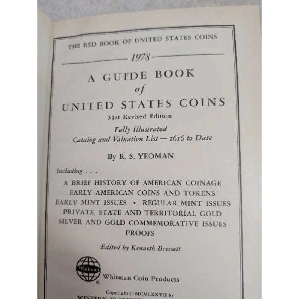 Guide Book of United States Coins 31st Edition 1978 Red Book Coin